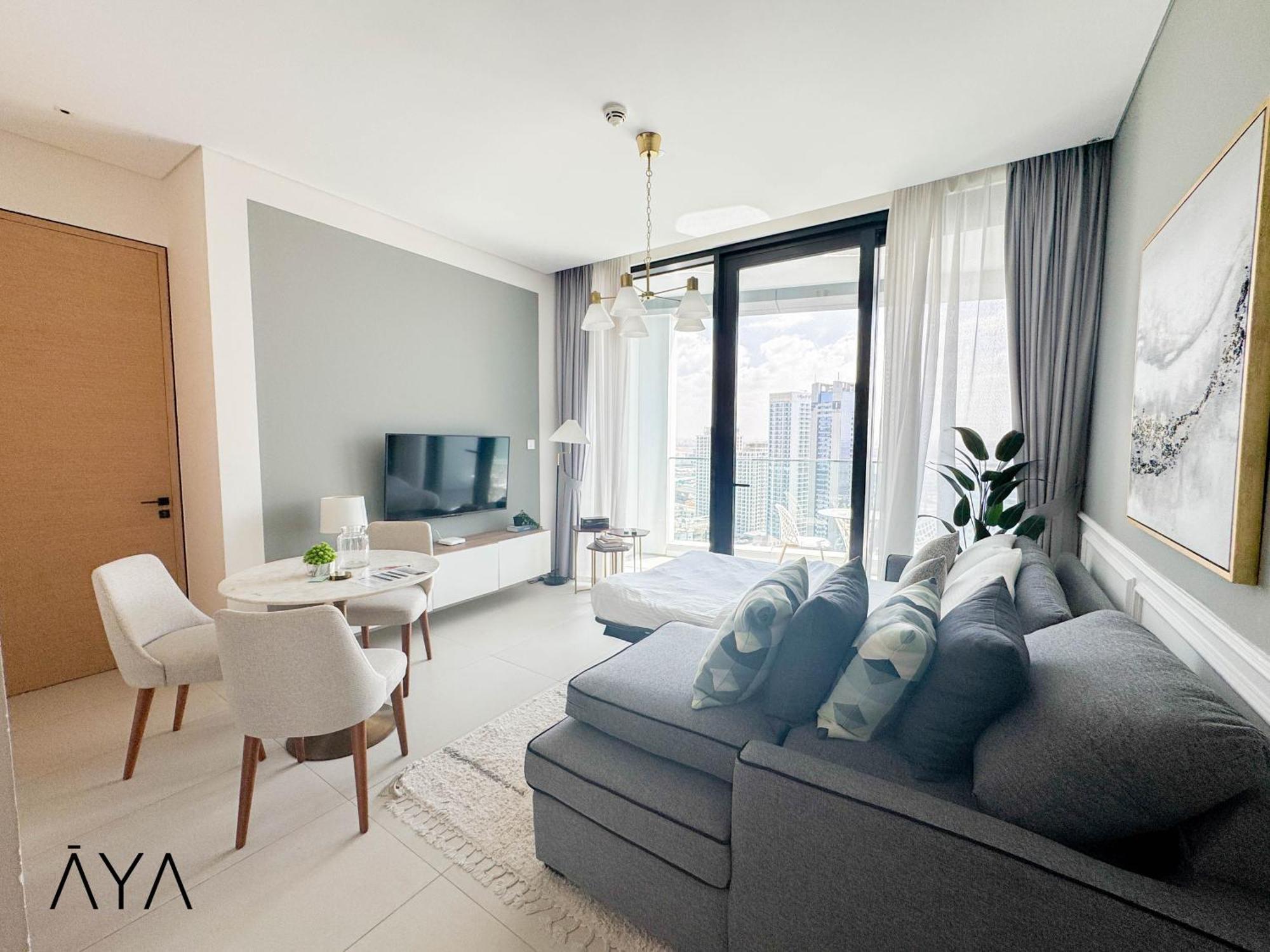 Jumeirah Gate Tower 1 - Stylish Apartment With Pool & City Views 迪拜 外观 照片